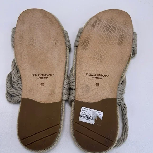 Dolce and Gabbana Men's Rope Sandals Size 10 UK 11 US